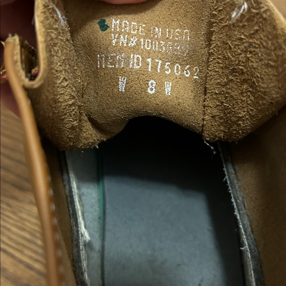 LL Bean Duck Bean Boots Womens Sz 8M Brown Leather Rubber Waterproof Rain USA - Picture 5 of 12